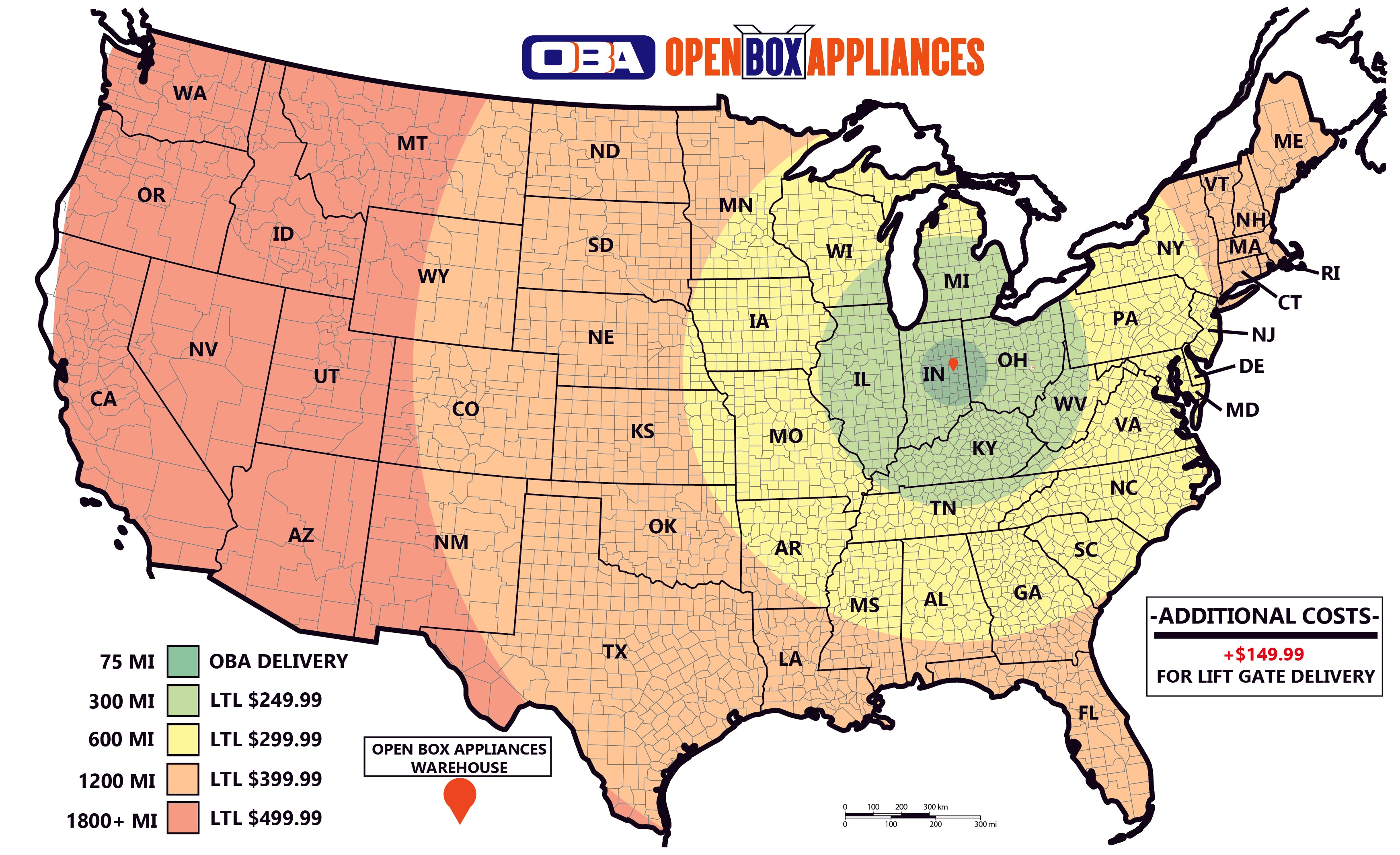 Shipping Cost Map