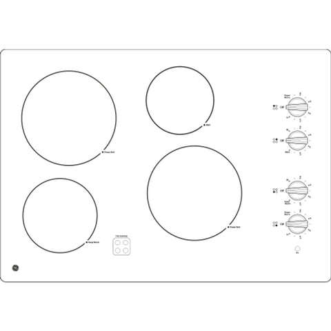 GE® 30" Built-In Knob Control Electric Cooktop (JP3030DJBB)