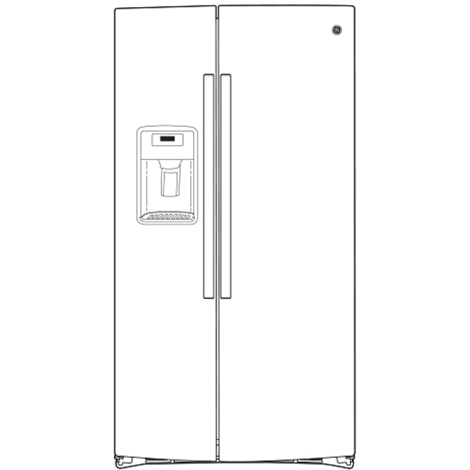 GE 25.1 Cu. Ft. Fingerprint Resistant Side-By-Side Refrigerator - GSS25IYNFS