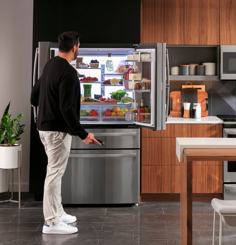 GE Profile™ ENERGY STAR® 27.9 Cu. Ft. Smart Fingerprint Resistant 4-Door French-Door Refrigerator with Door In Door