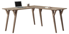Realspace® Trezza 62"W L-Shaped Computer Desk "Light Oak"