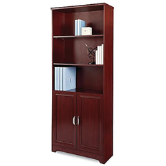 Realspace® Magellan 72"H 5-Shelf Bookcase With Doors "Classic Cherry"