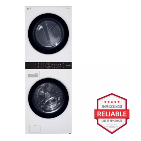 (WKE100HWA) Single Unit Front Load LG WashTower with Center Control 4.5 cu. ft. Washer and 7.4 cu. ft. Electric Dryer