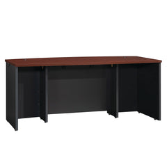 Sauder® Via 72"W Executive Office Desk "Classic Cherry/Soft Black"