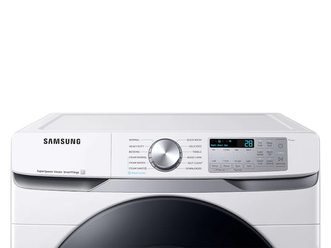 SAMSUNG 4.5 cu. ft. Large Capacity Smart Front Load Washer with Super Speed Wash - White (WF45B6300AW)