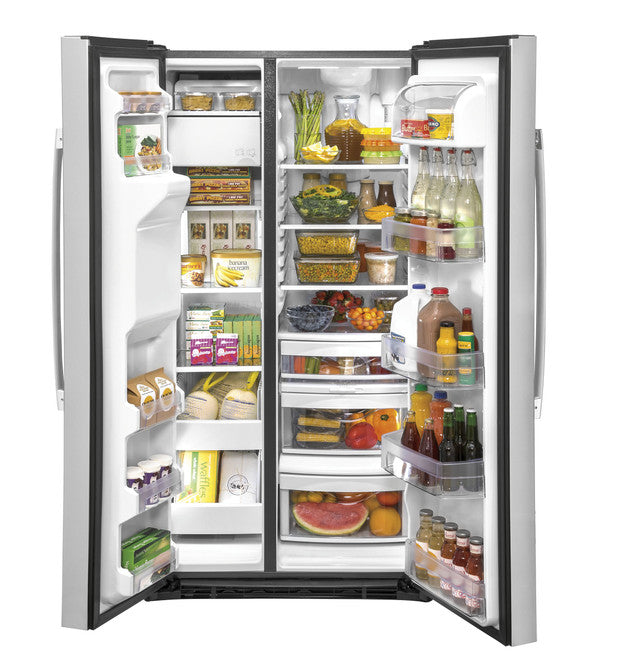 GE 25.1 Cu. Ft. Fingerprint Resistant Side-By-Side Refrigerator - GSS25IYNFS