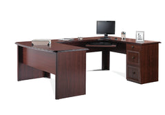 Realspace® Broadstreet 65"W U-Shaped Executive Corner Desk