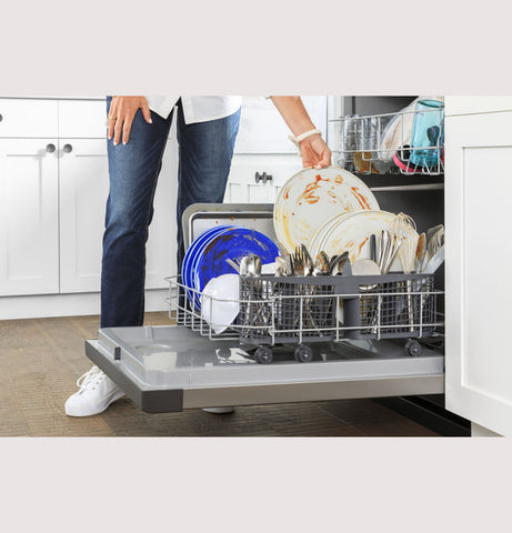 GE® ENERGY STAR® Dishwasher with Front Controls - GDF510PSRSS