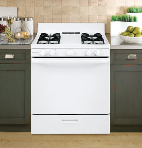Hotpoint® 30" Free-Standing Gas Range RGBS100DMWW