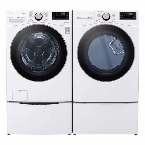 LG 4.5 cu. ft. Front Load Washer with TurboWash 360° and 7.4 cu. ft. ELECTRIC Dryer with TurboSteam and Built-In Intelligence
