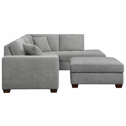 Thomasville Miles Fabric Sectional with Storage Ottoman