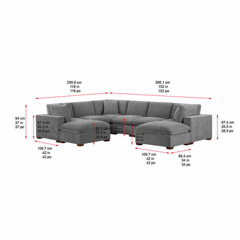 Thomasville Lowell 8-piece Modular Sectional