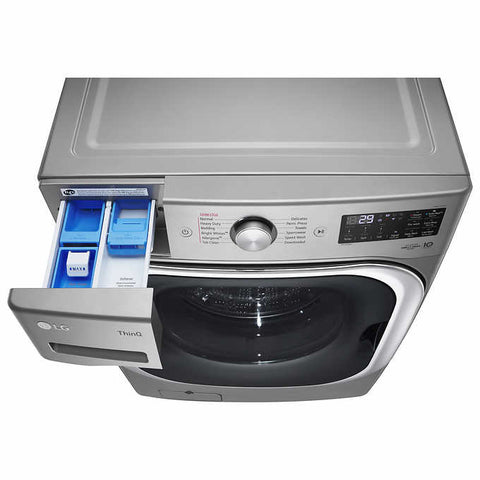 LG 5.2 cu. ft. Mega Capacity Front Load Washer and 9.0 cu. ft. Mega Capacity ELECTRIC Dryer with Built-In Intelligence