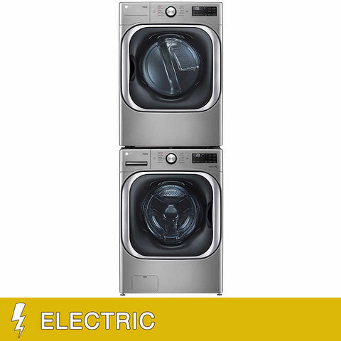 LG 5.2 cu. ft. Mega Capacity Front Load Washer and 9.0 cu. ft. Mega Capacity ELECTRIC Dryer with Built-In Intelligence