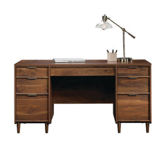 Sauder® Clifford Place 59"W Mid-Century Executive Computer Desk "Grand Walnut"