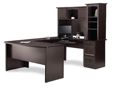 Realspace® Broadstreet 65"W U-Shaped Executive Corner Desk