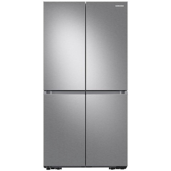 Samsung 23 cu. ft. Smart Counter Depth 4-Door Flex™ Refrigerator with Beverage Center and Dual Ice Maker in Stainless Steel (RF23A9671SR/AA)