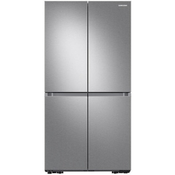 SAMSUNG 23 cu. ft. Smart Counter Depth 4-Door Flex™ Refrigerator with Beverage Center and Dual Ice Maker in Stainless Steel (RF23A9671SR)