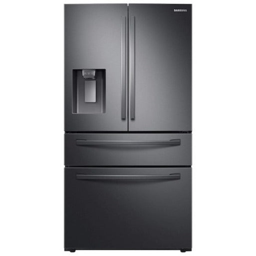 Samsung 23 cu. ft. 4-Door French Door Refrigerator with FlexZone™ Drawer in Black Stainless Steel (RF24R7201SG/AA)